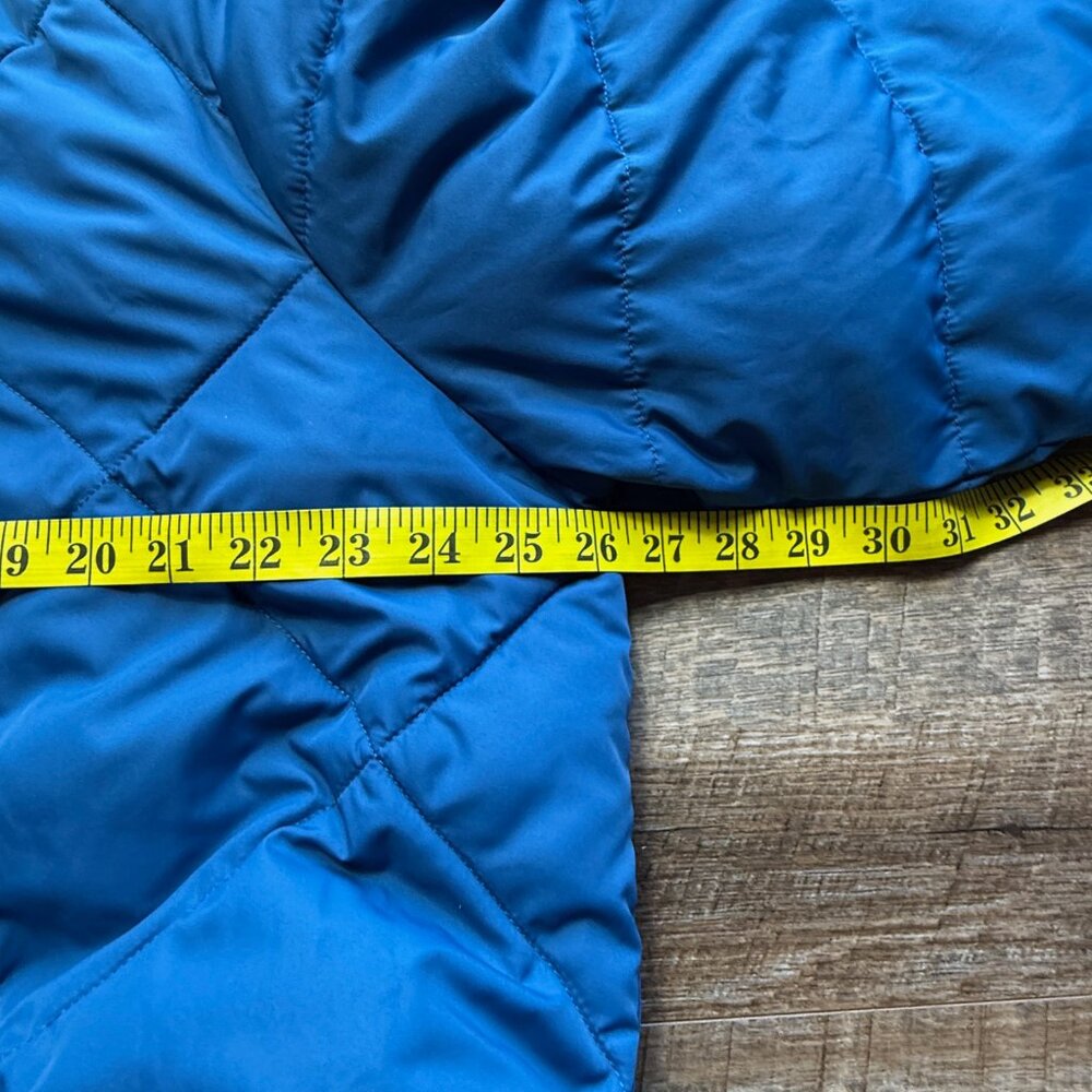 Lands' End Puffer Jacket Sz 1X FeatherFree Primaloft Quilted Maxi Hooded Women's - Picture 10 of 12